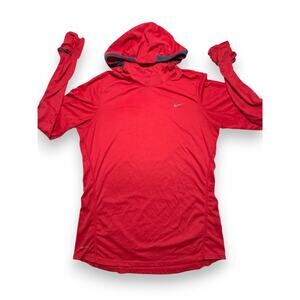 Nike Dri-Fit Performance Hooded Long Sleeve Athletic Shirt Size Medium